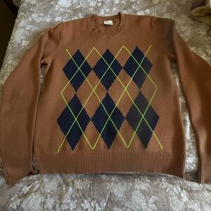 Woman’s Brown Argyle Sweater